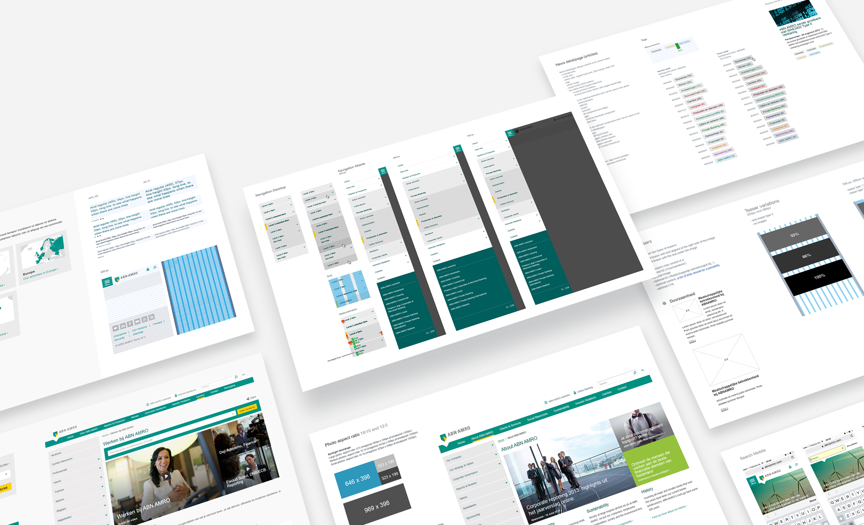 screen of new design homepage abnamro.com